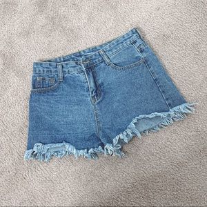 Vintage high rise cut off jean shorts